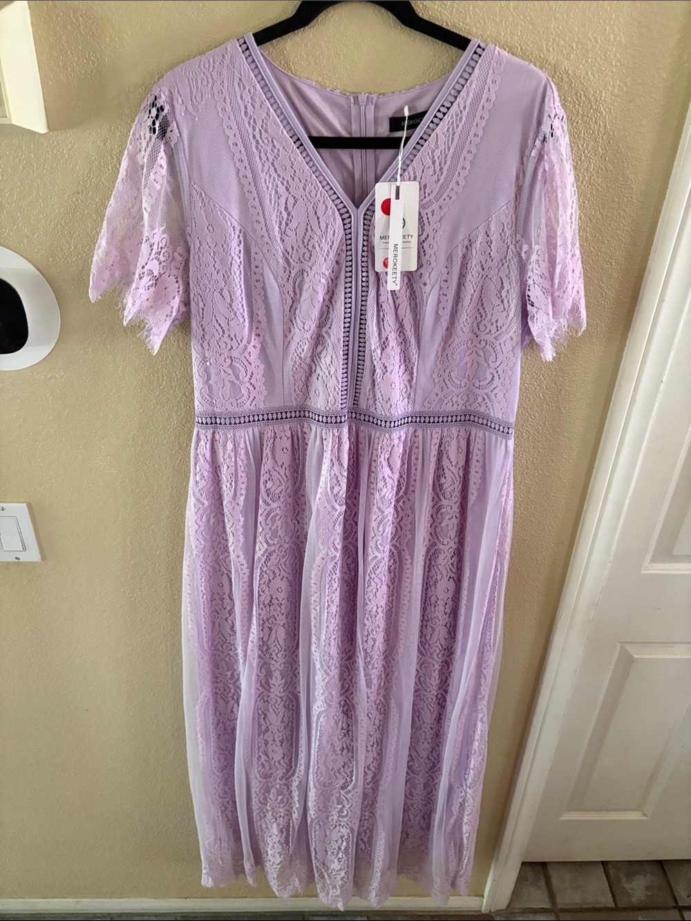 Lilac Lace Midi Dress size XXL
